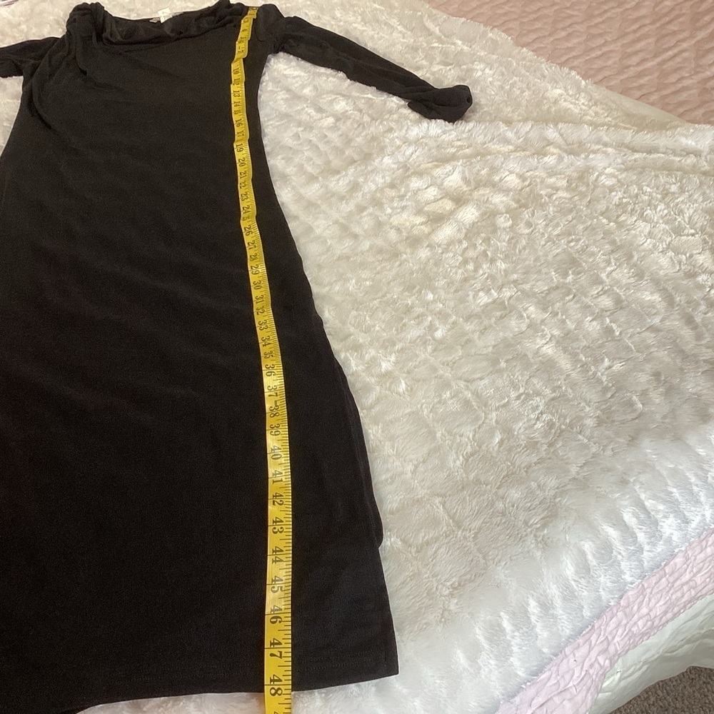 NEW Band of the Free Black Cowl Neck Maxi Dress M Minimalist Dark Romantic - Picture 7 of 8
